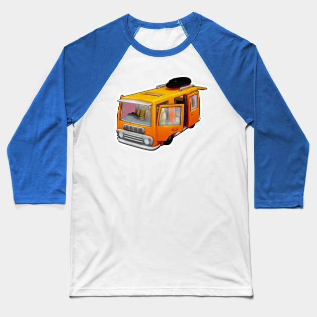 Funny Bus Baseball T-Shirt by MadDesigner